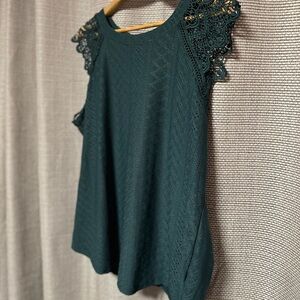 Emerald green blouse XXL